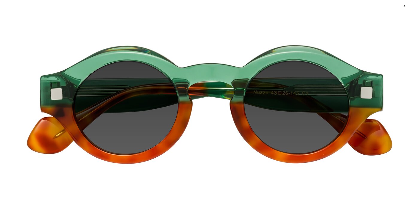 Nuzzo - Green / Orange Tortoise Tinted Sunglasses