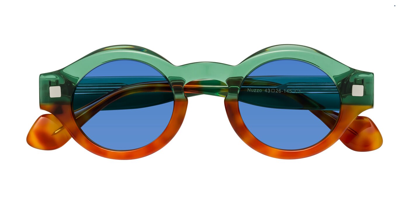 Nuzzo - Green / Orange Tortoise Tinted Sunglasses