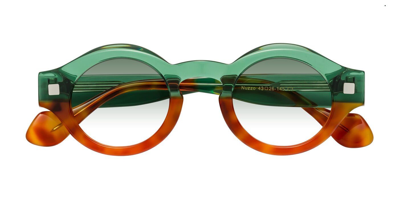 Nuzzo - Green / Orange Tortoise Gradient Sunglasses