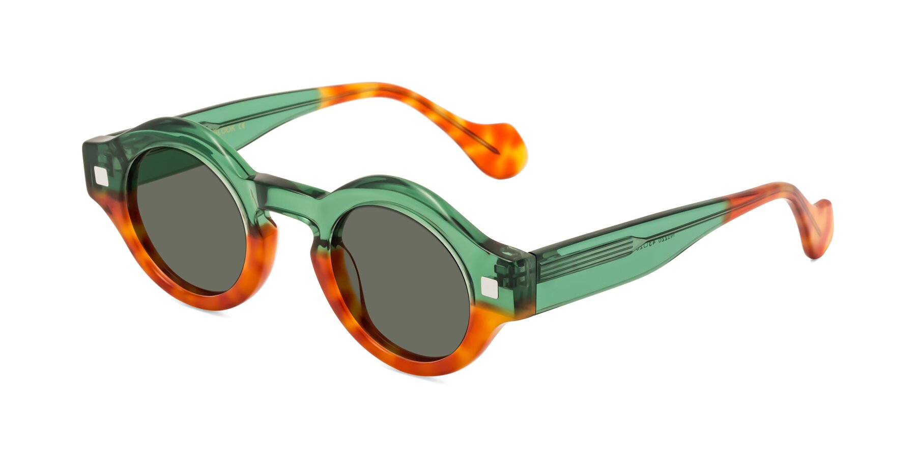 Angle of Nuzzo in Green-Orange Tortoise with Gray Polarized Lenses