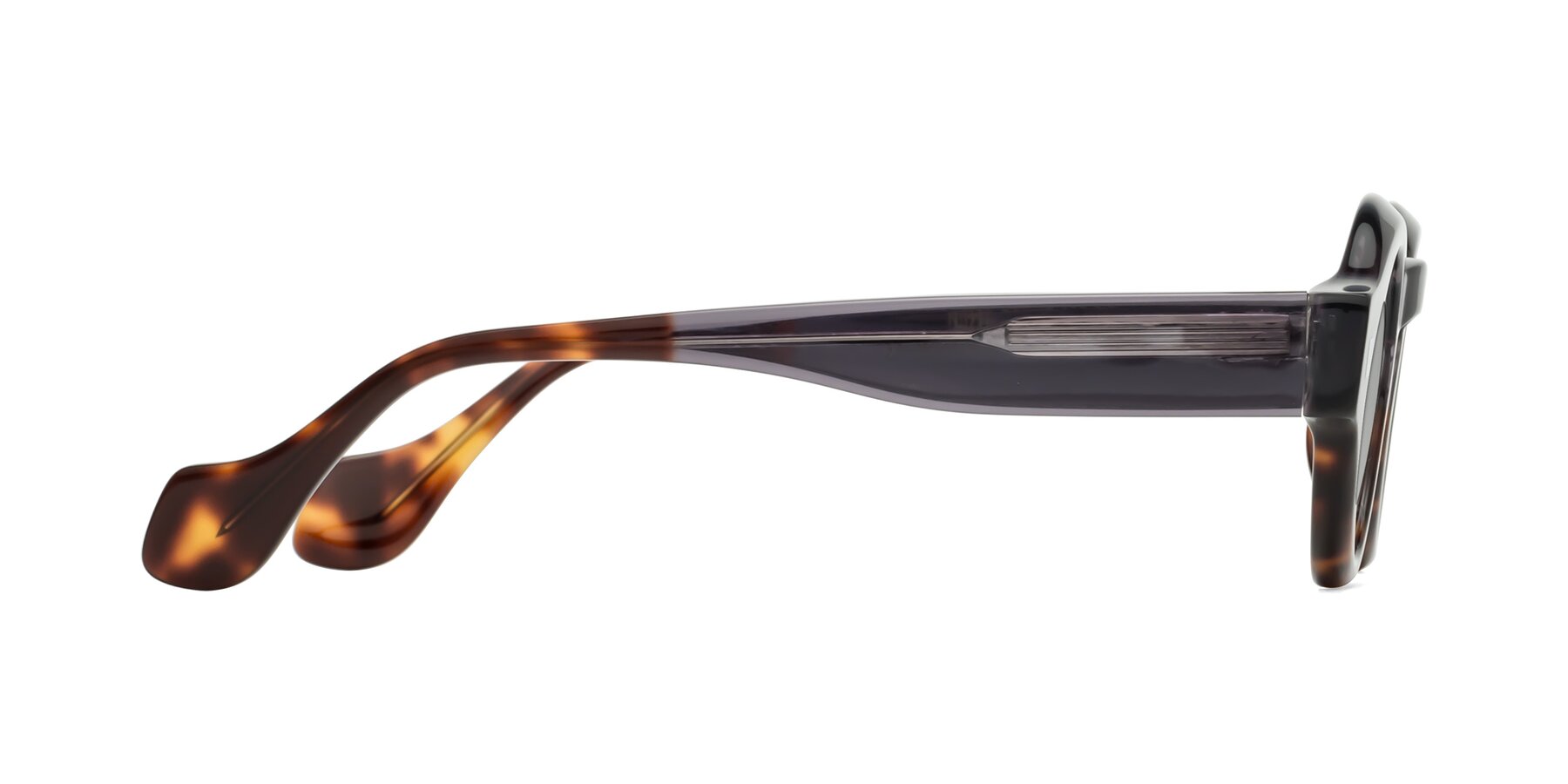 Side of Nuzzo in Gray-Tortoise with Light Gray Tinted Lenses