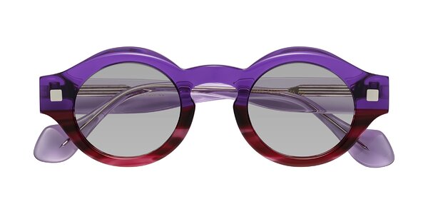 Front of Nuzzo in Purple / Wine Striped