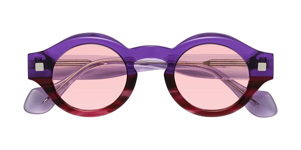 Front of Nuzzo in Purple / Wine Striped