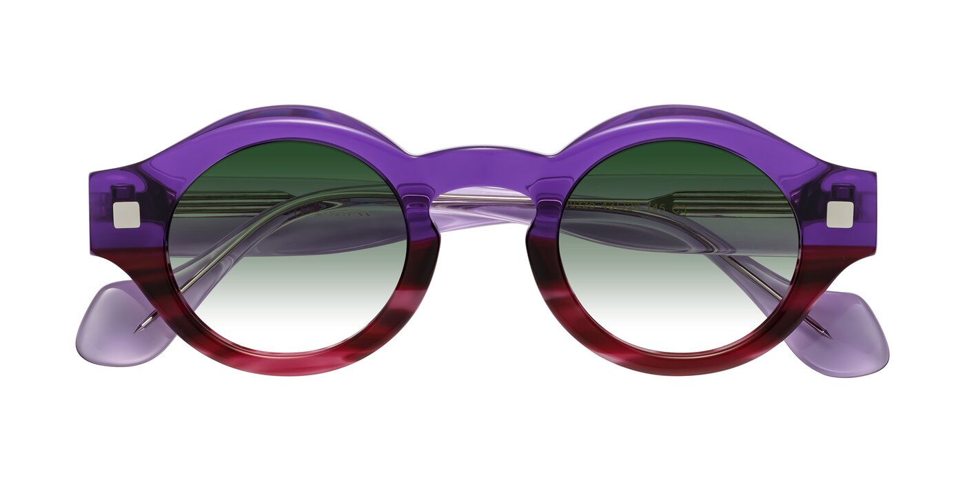 Nuzzo - Purple/Wine Striped Gradient Sunglasses