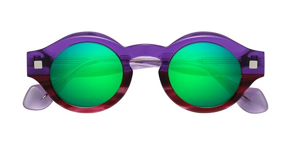 Front of Nuzzo in Purple / Wine Striped