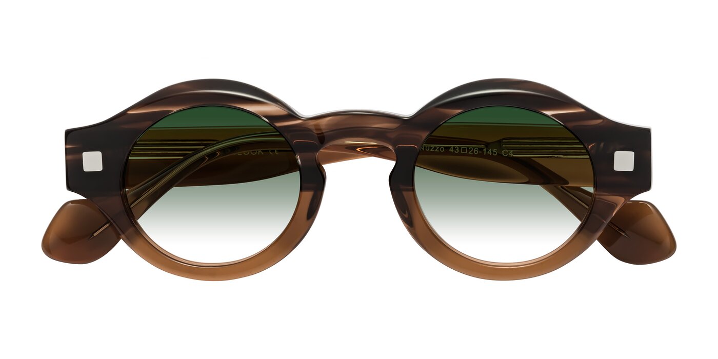 Nuzzo - Brown Striped/Brown Gradient Sunglasses