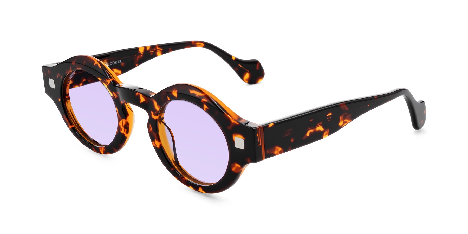 Angle of Nuzzo in Yellow Tortoise with Light Purple Tinted Lenses