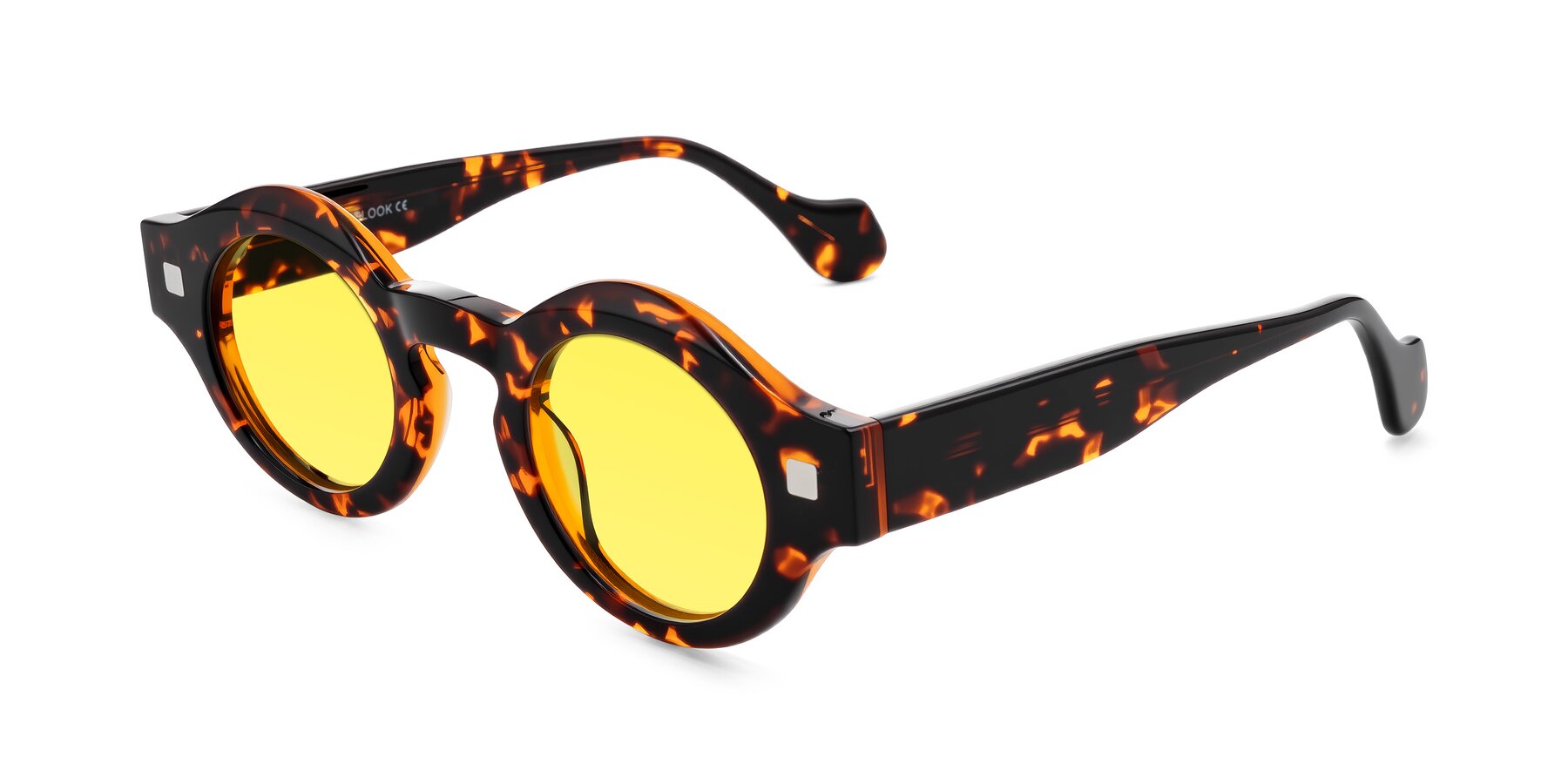 Angle of Nuzzo in Yellow Tortoise with Medium Yellow Tinted Lenses