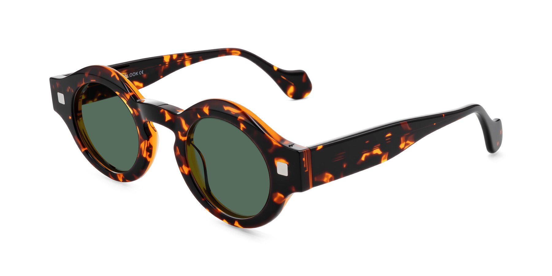 Angle of Nuzzo in Yellow Tortoise with Green Polarized Lenses