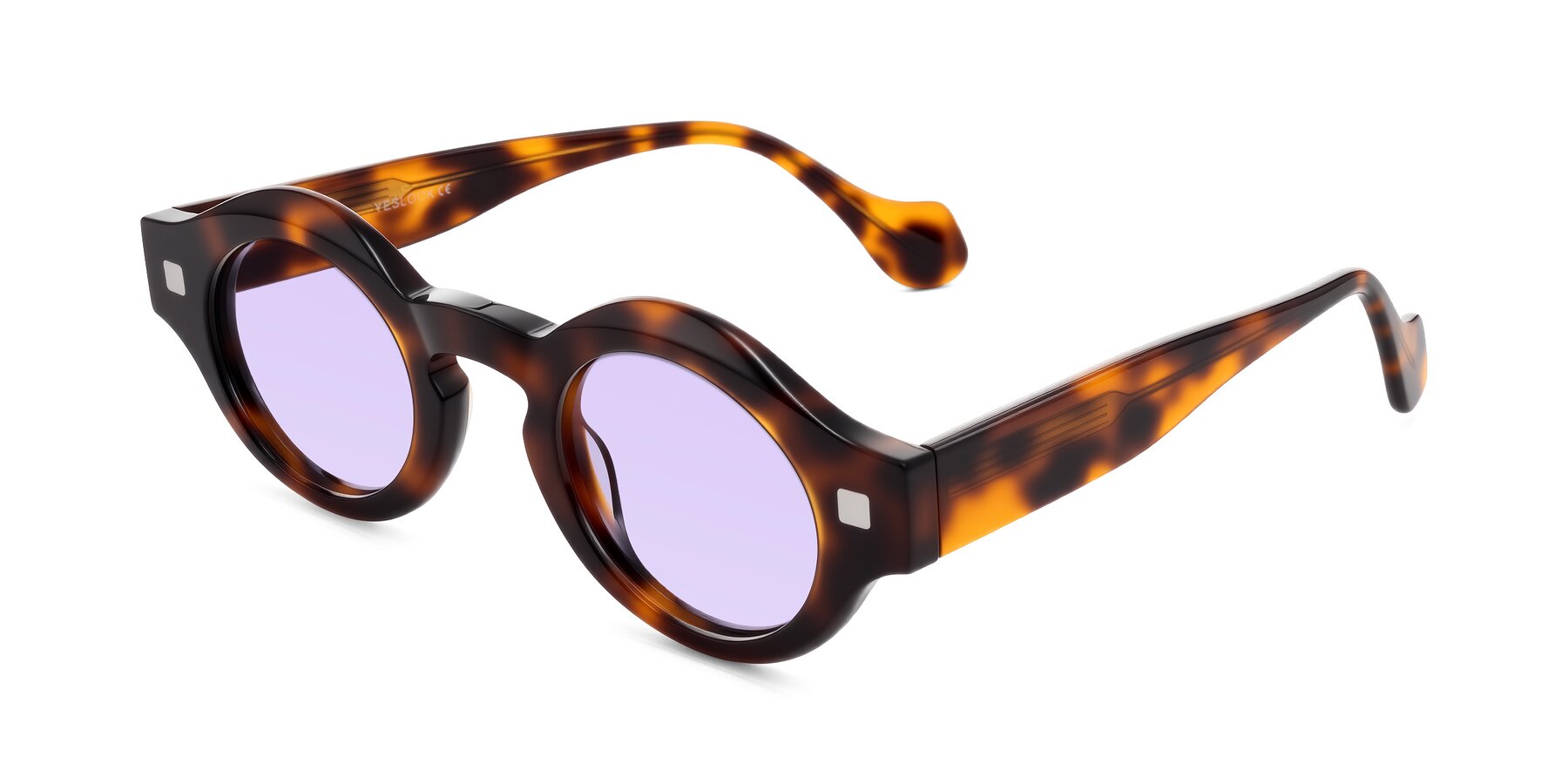 Angle of Nuzzo in Tortoise with Light Purple Tinted Lenses