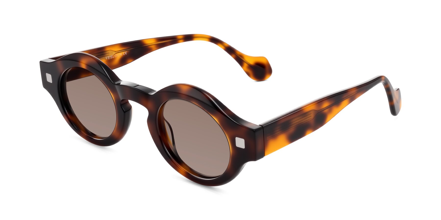 Angle of Nuzzo in Tortoise with Medium Brown Tinted Lenses