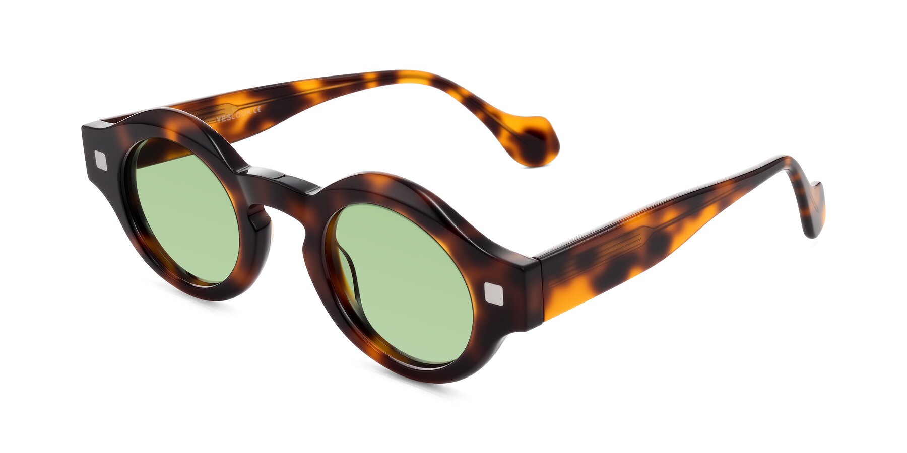 Angle of Nuzzo in Tortoise with Medium Green Tinted Lenses