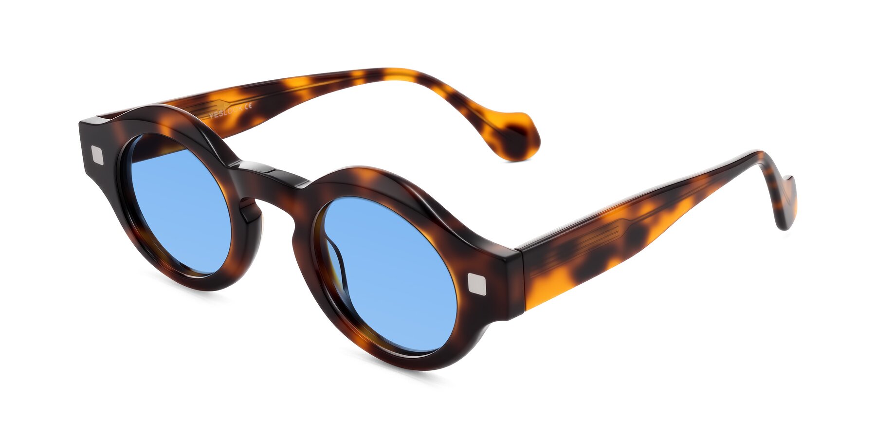 Angle of Nuzzo in Tortoise with Medium Blue Tinted Lenses