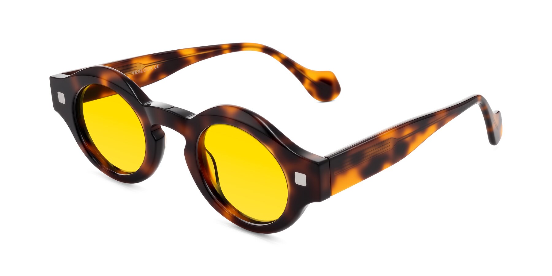 Angle of Nuzzo in Tortoise with Yellow Tinted Lenses