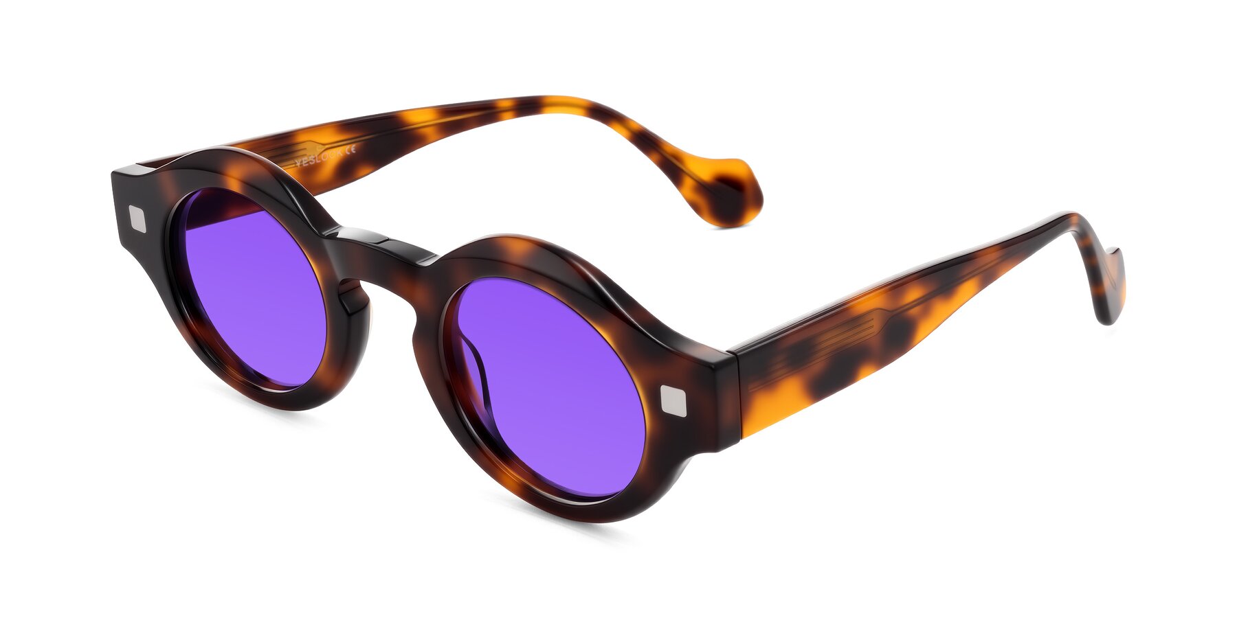 Angle of Nuzzo in Tortoise with Purple Tinted Lenses