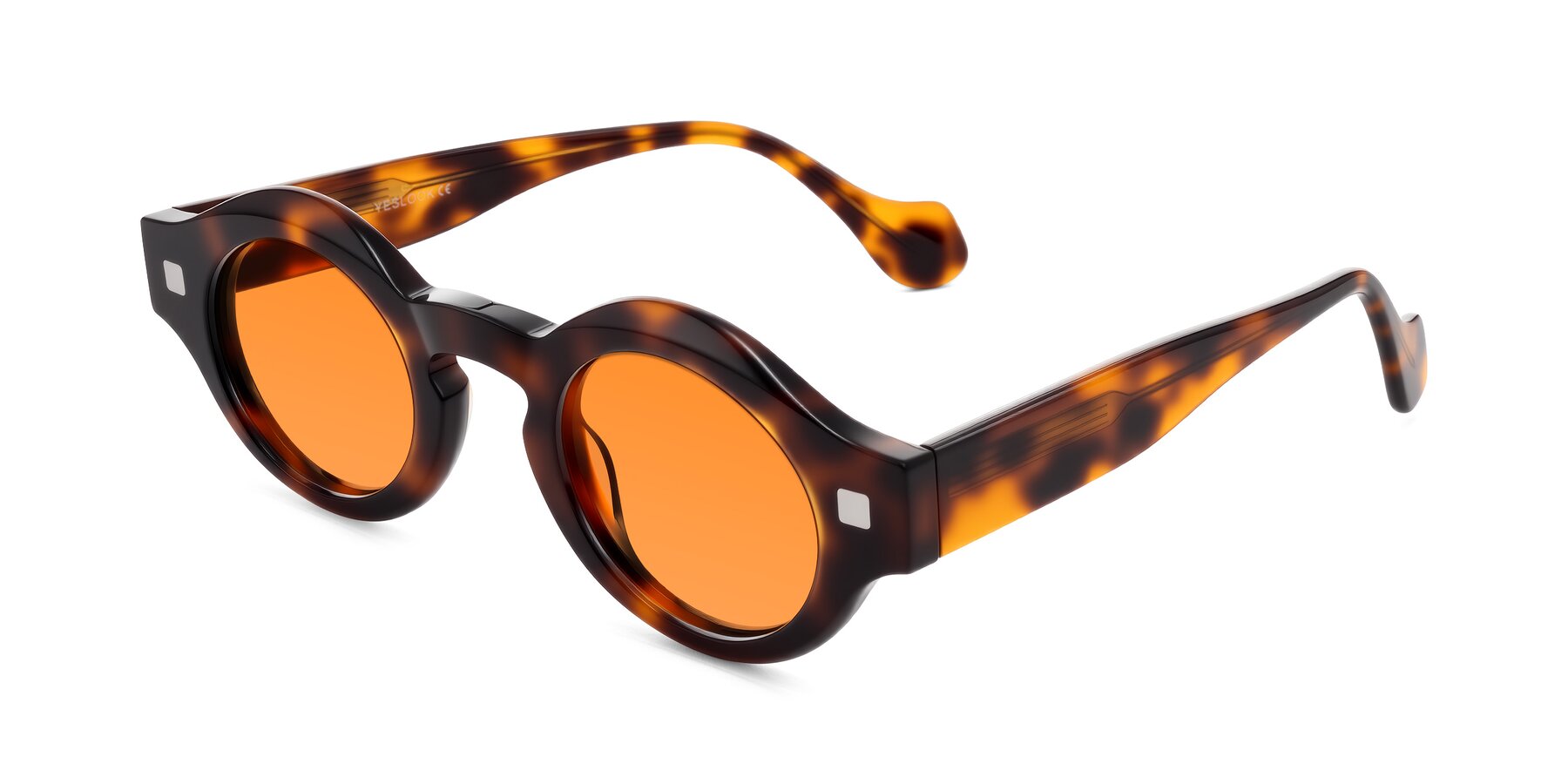 Angle of Nuzzo in Tortoise with Orange Tinted Lenses