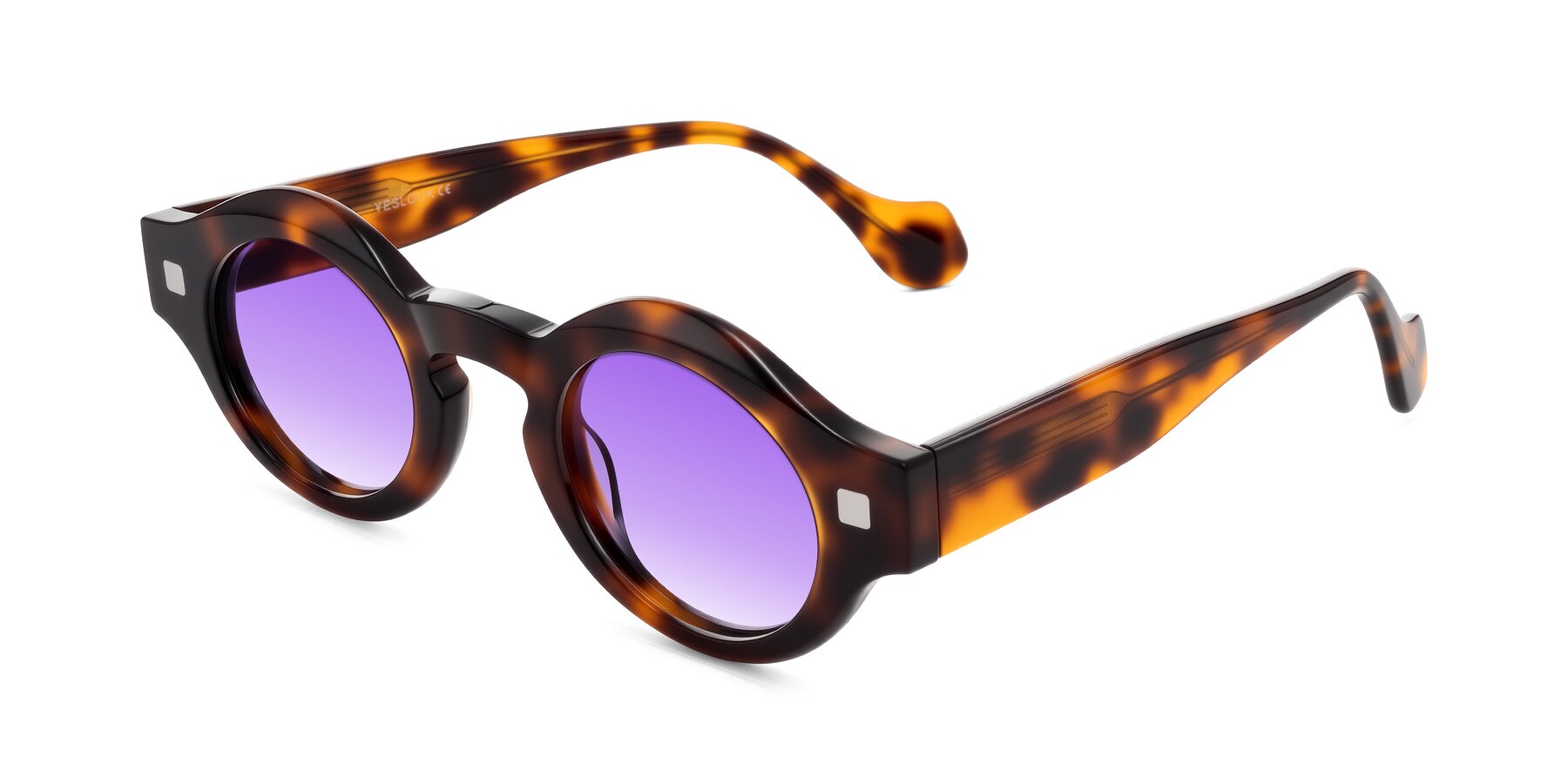 Angle of Nuzzo in Tortoise with Purple Gradient Lenses