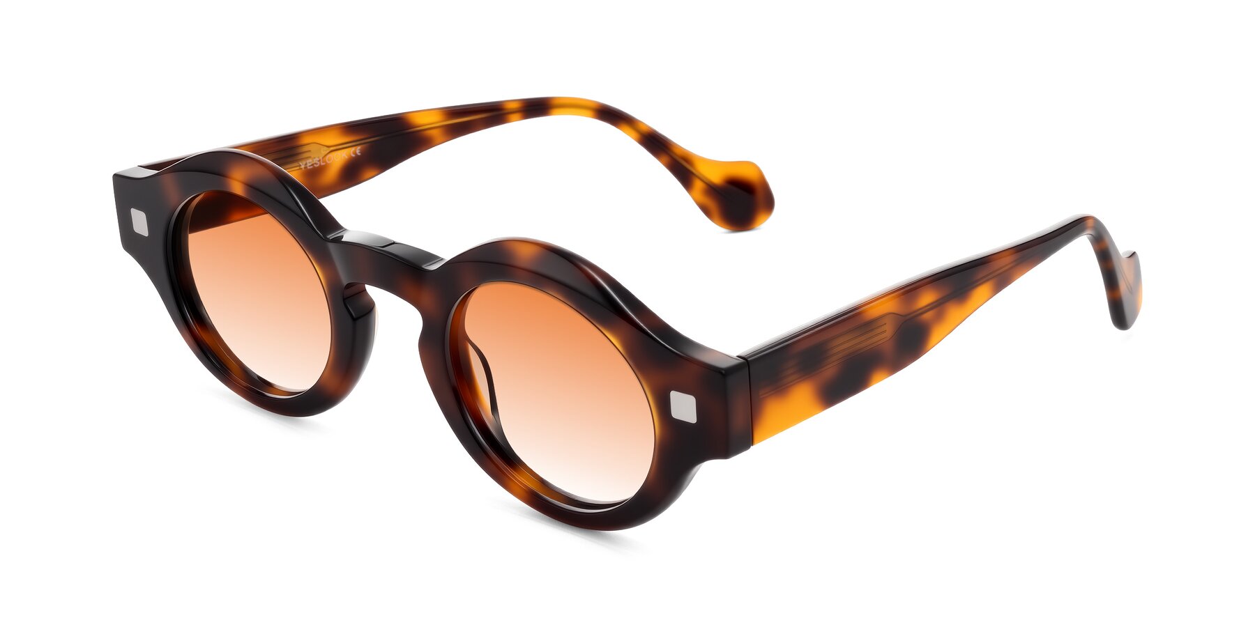 Angle of Nuzzo in Tortoise with Orange Gradient Lenses