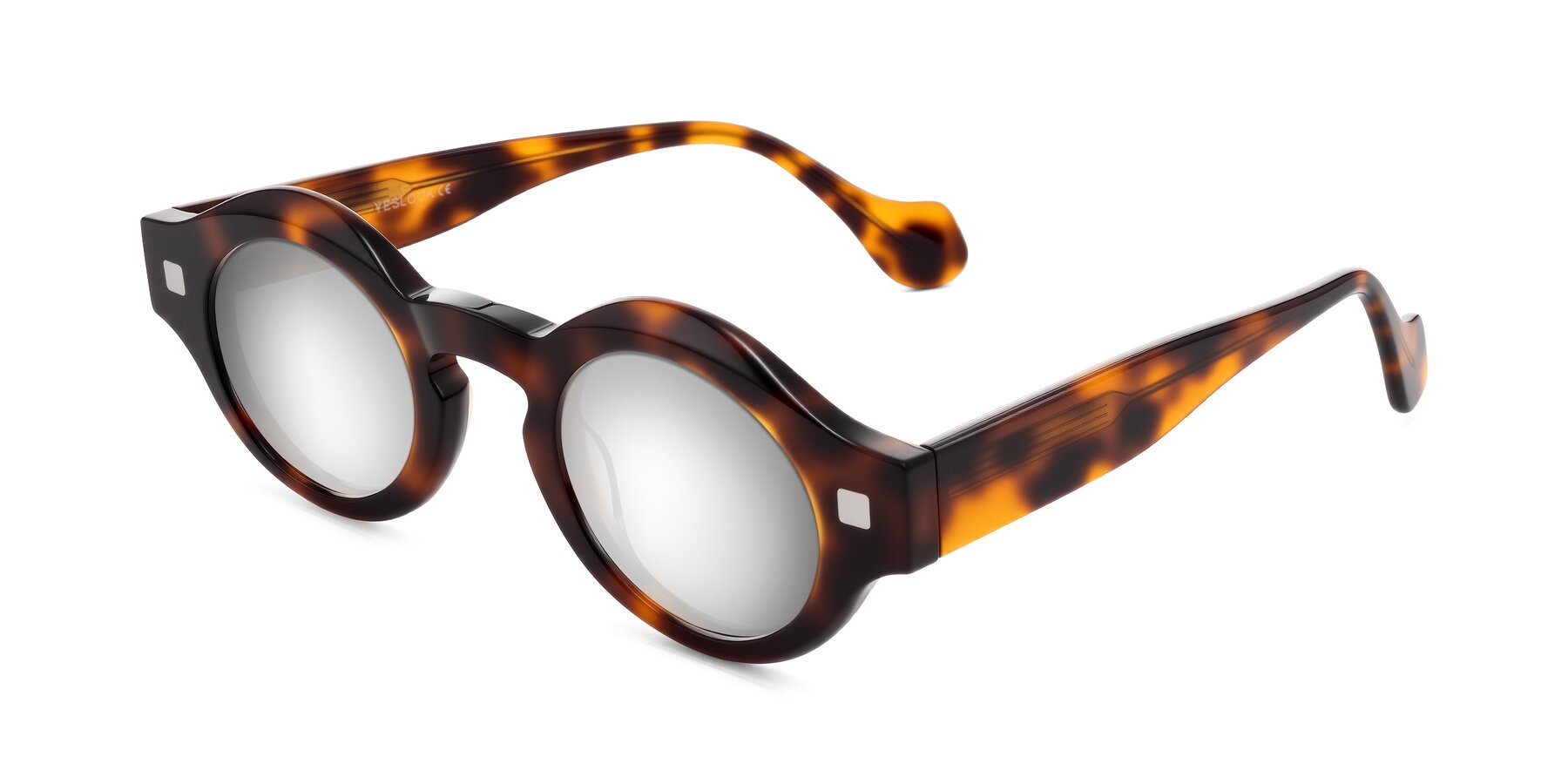 Angle of Nuzzo in Tortoise with Silver Mirrored Lenses