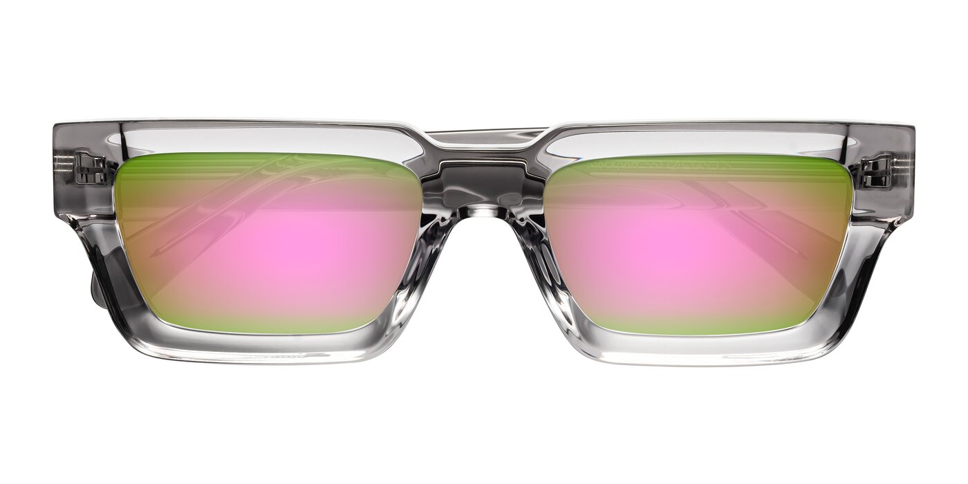 Stockport - Clear Gray Flash Mirrored Sunglasses