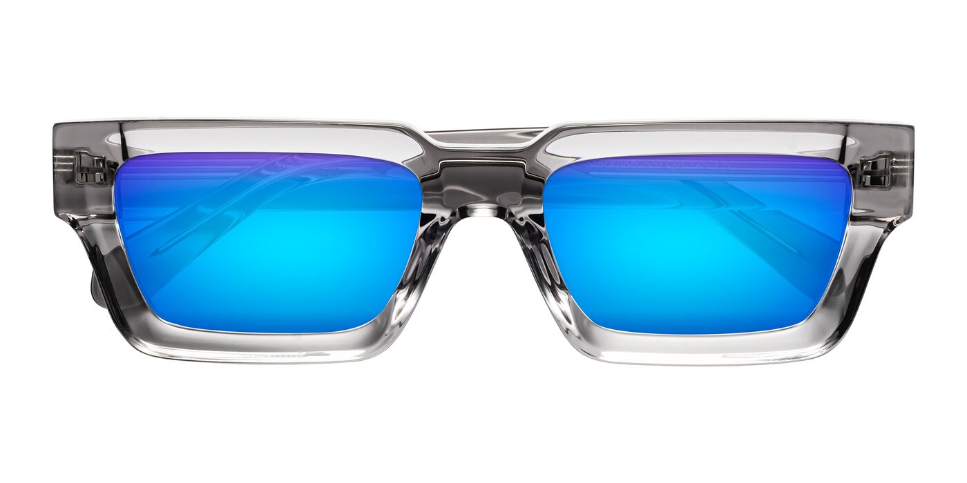 Stockport - Clear Gray Flash Mirrored Sunglasses