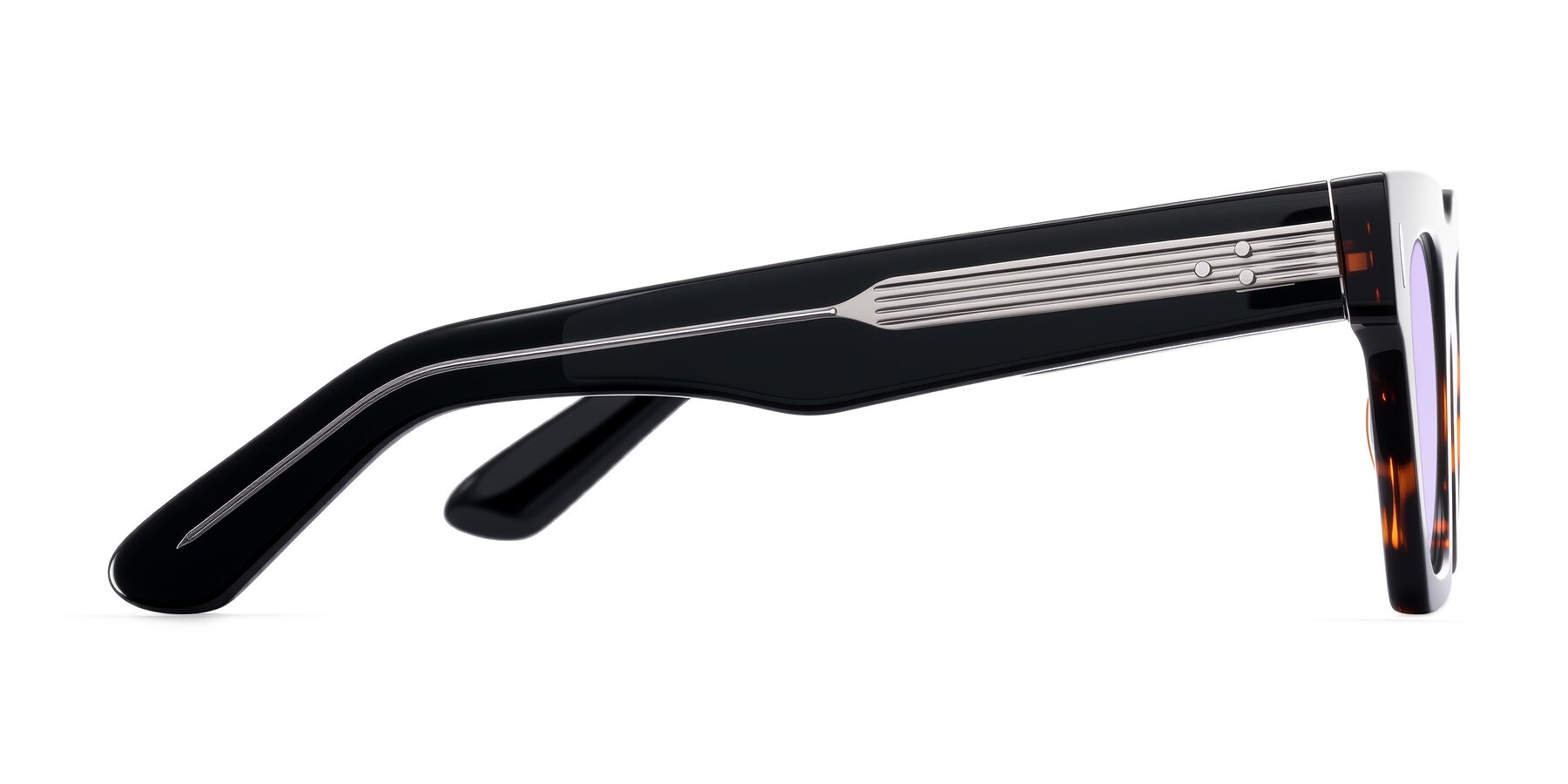 Side of Padulla in Tortoise with Light Purple Tinted Lenses