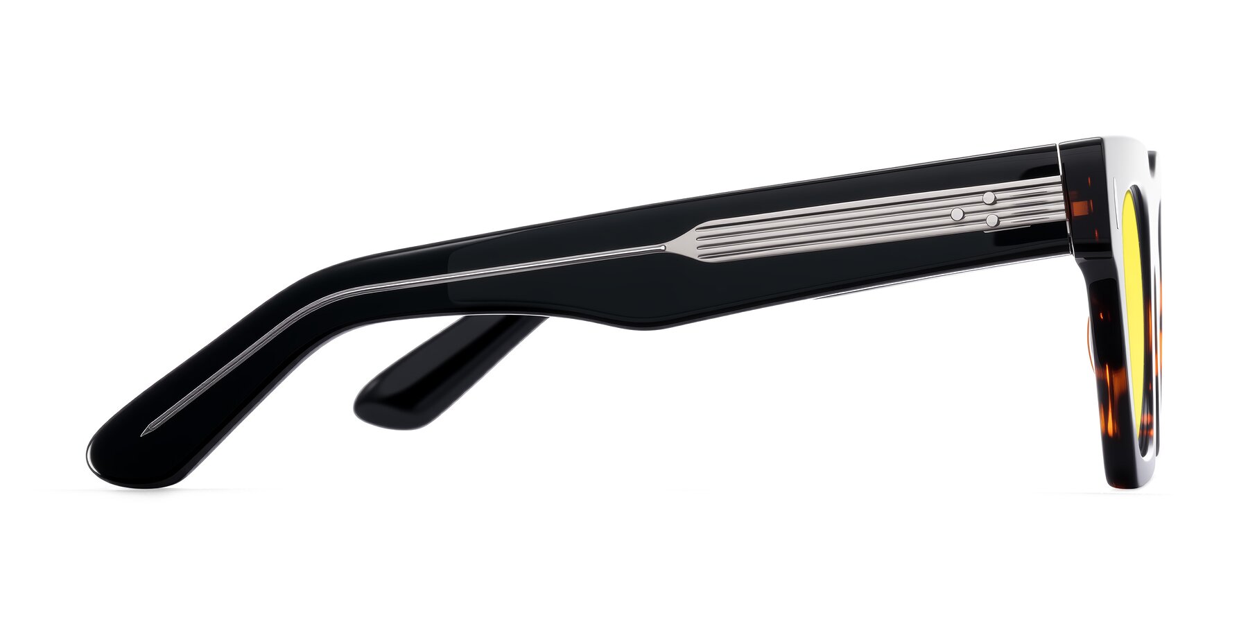 Side of Padulla in Tortoise with Medium Yellow Tinted Lenses