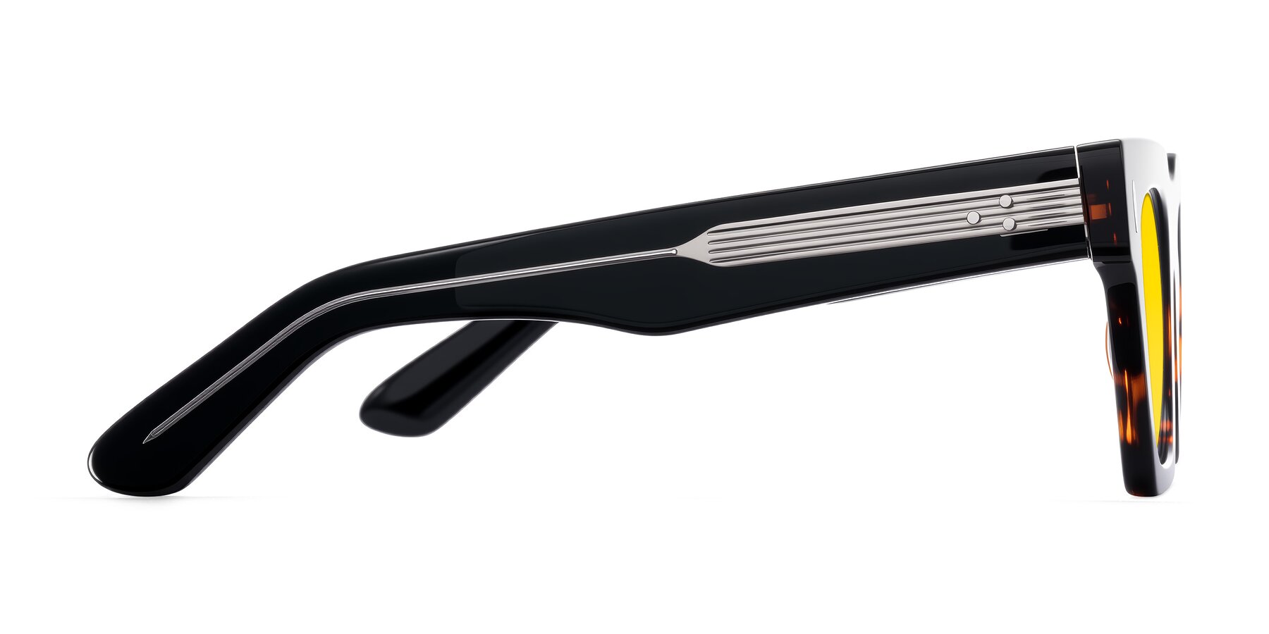 Side of Padulla in Tortoise with Yellow Tinted Lenses