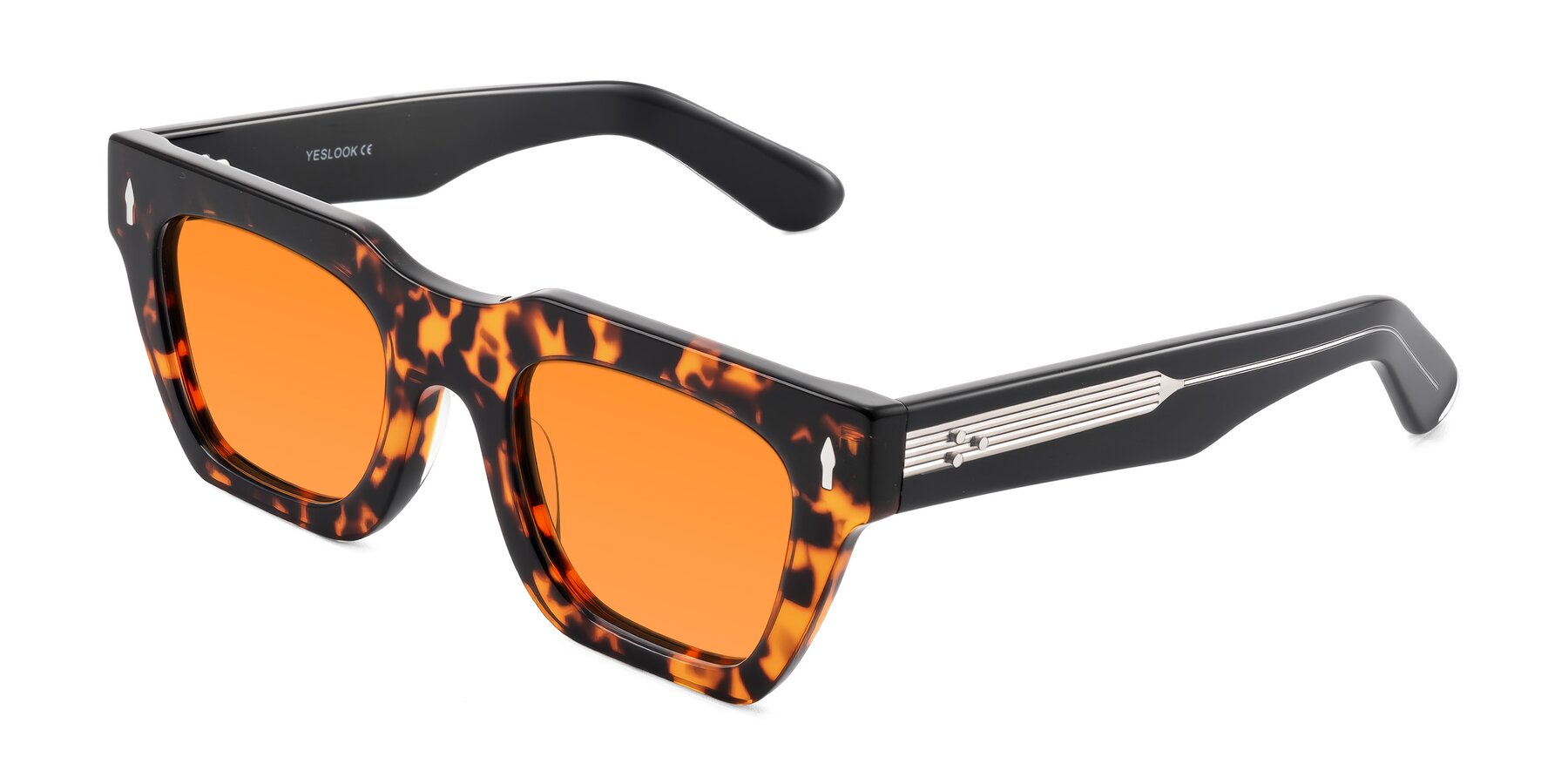 Angle of Padulla in Tortoise with Orange Tinted Lenses