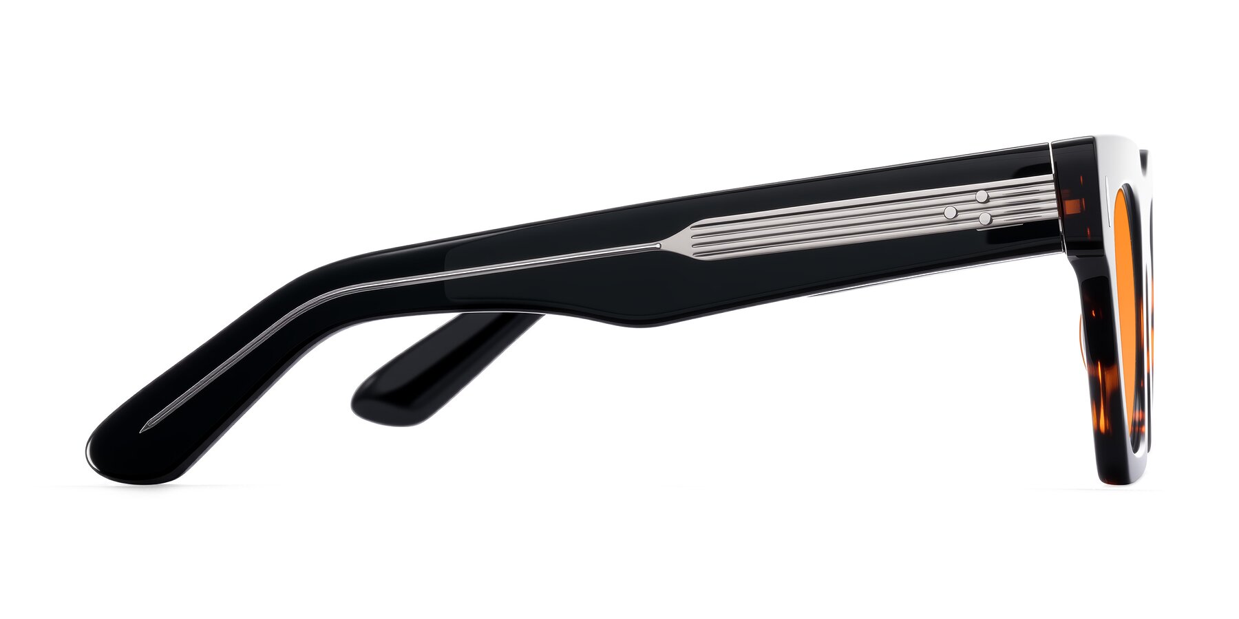 Side of Padulla in Tortoise with Orange Tinted Lenses