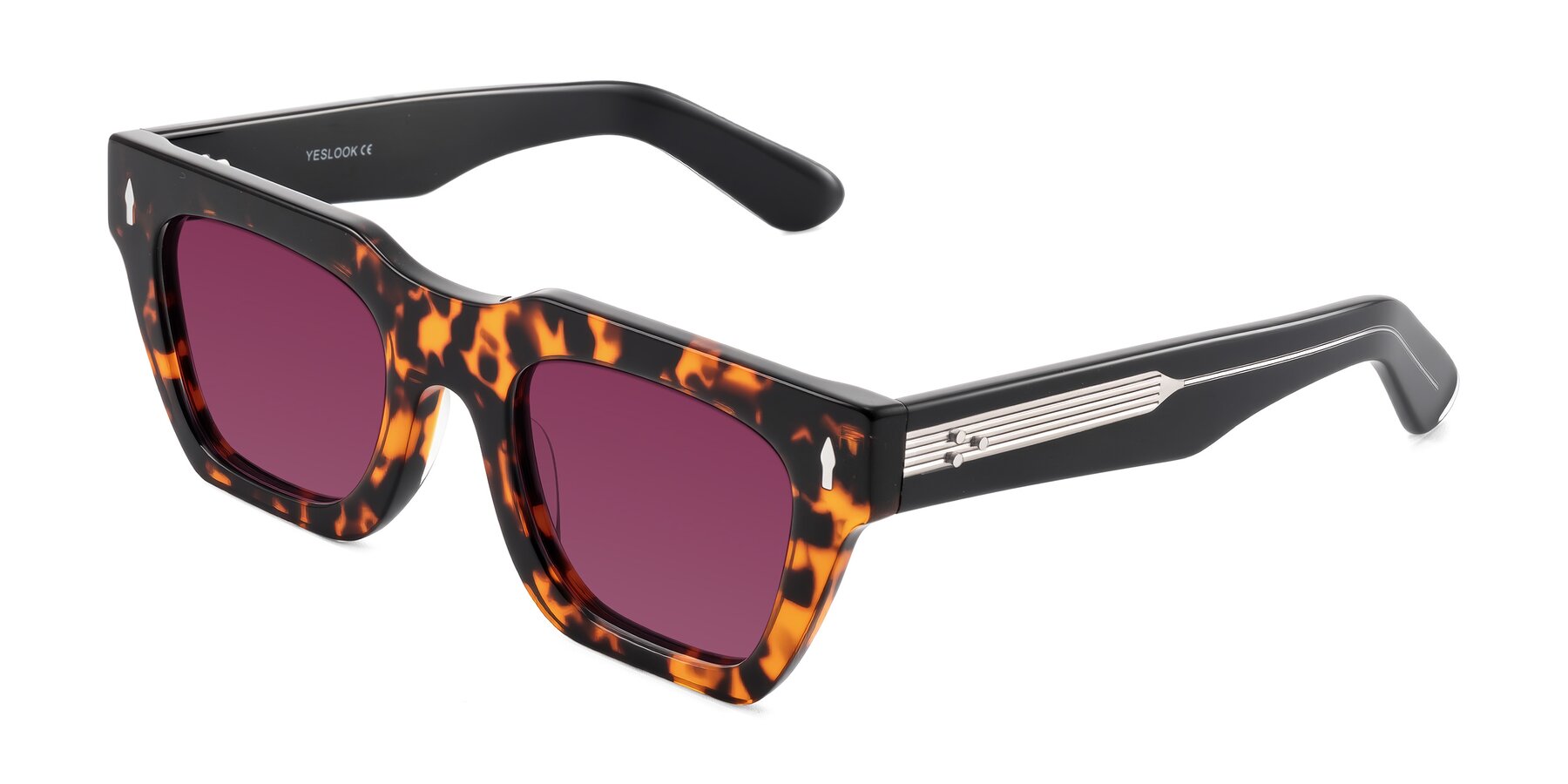 Angle of Padulla in Tortoise with Wine Tinted Lenses