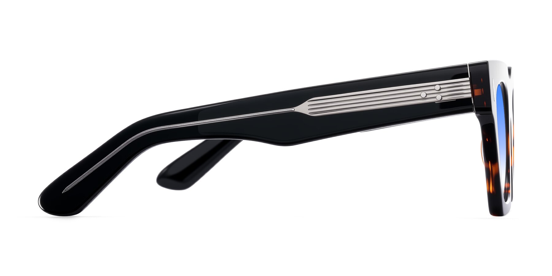 Side of Padulla in Tortoise with Blue Gradient Lenses