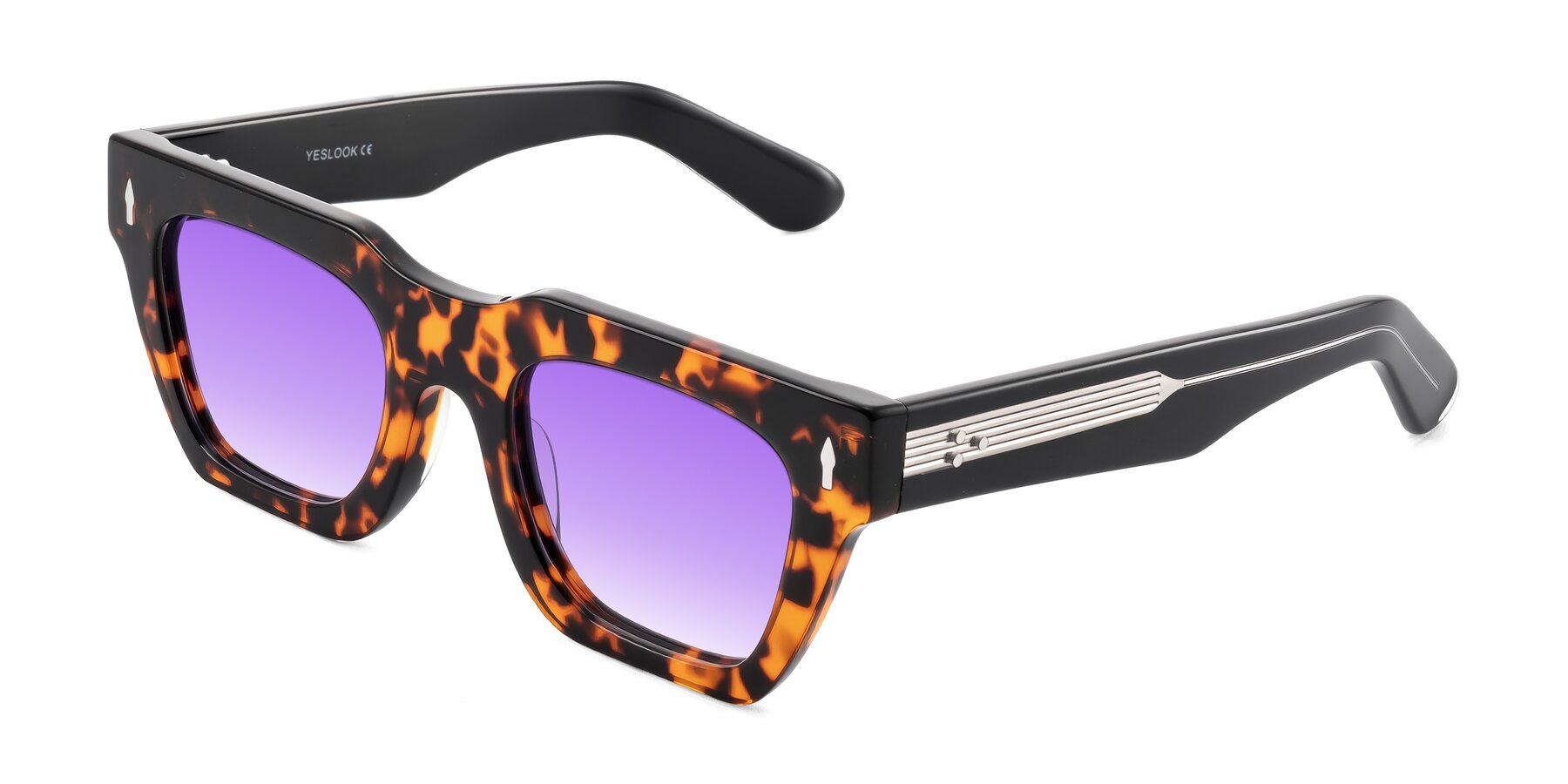 Angle of Padulla in Tortoise with Purple Gradient Lenses