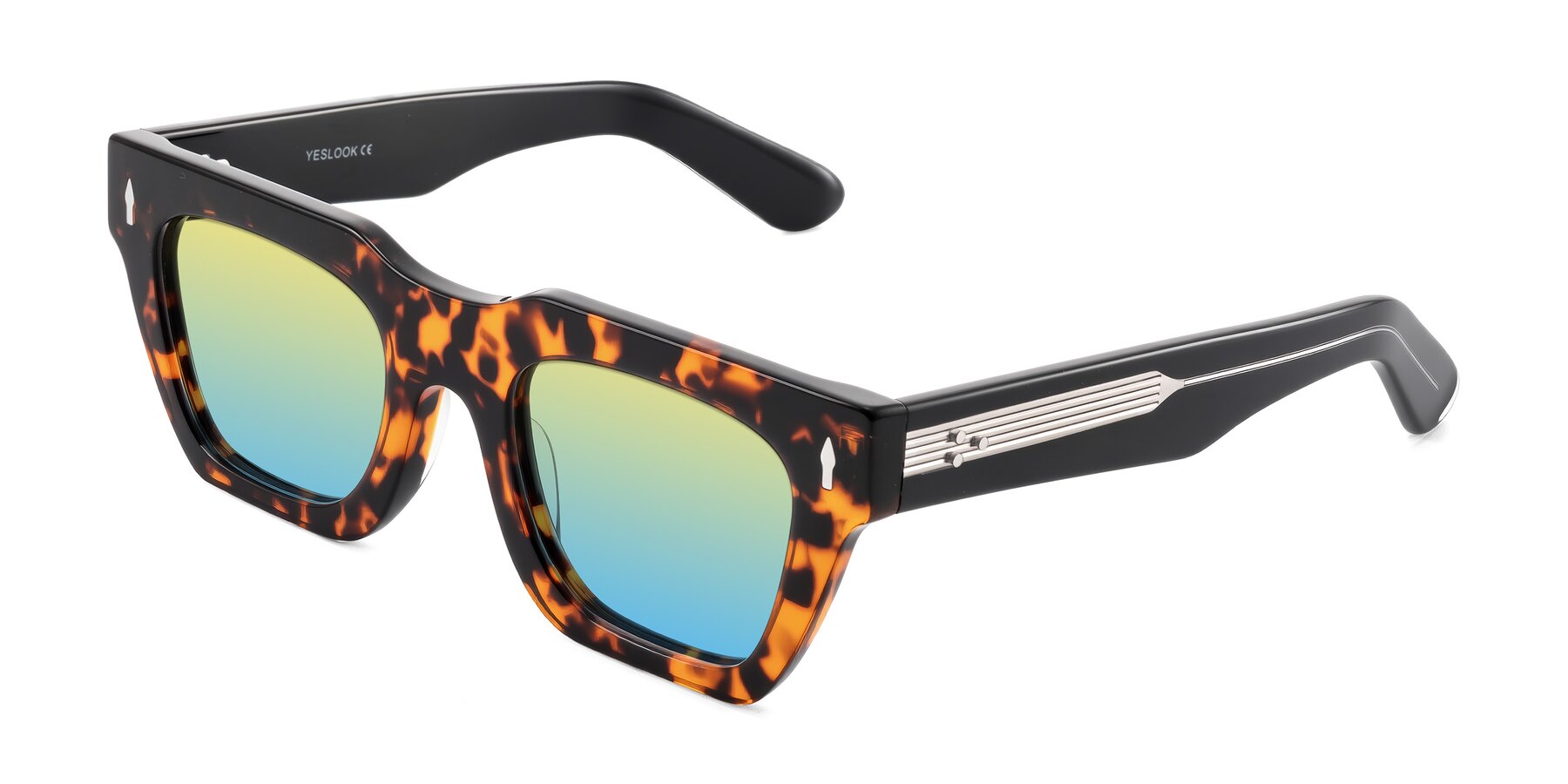 Angle of Padulla in Tortoise with Yellow / Blue Gradient Lenses