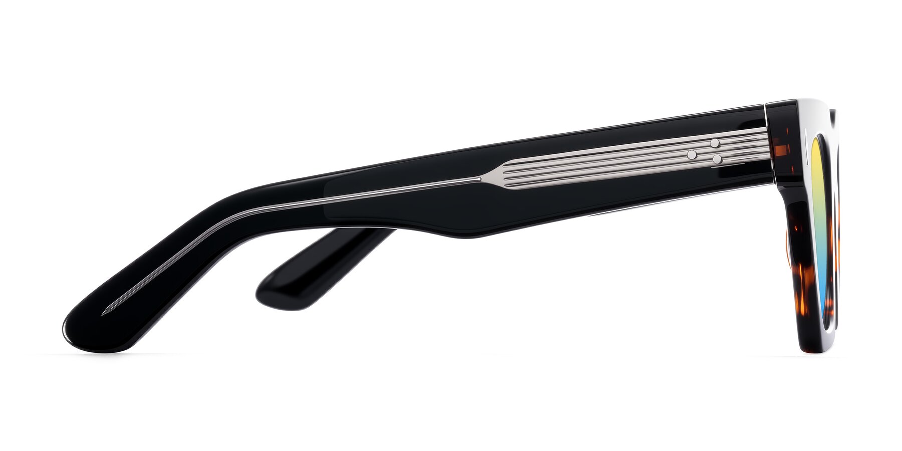 Side of Padulla in Tortoise with Yellow / Blue Gradient Lenses