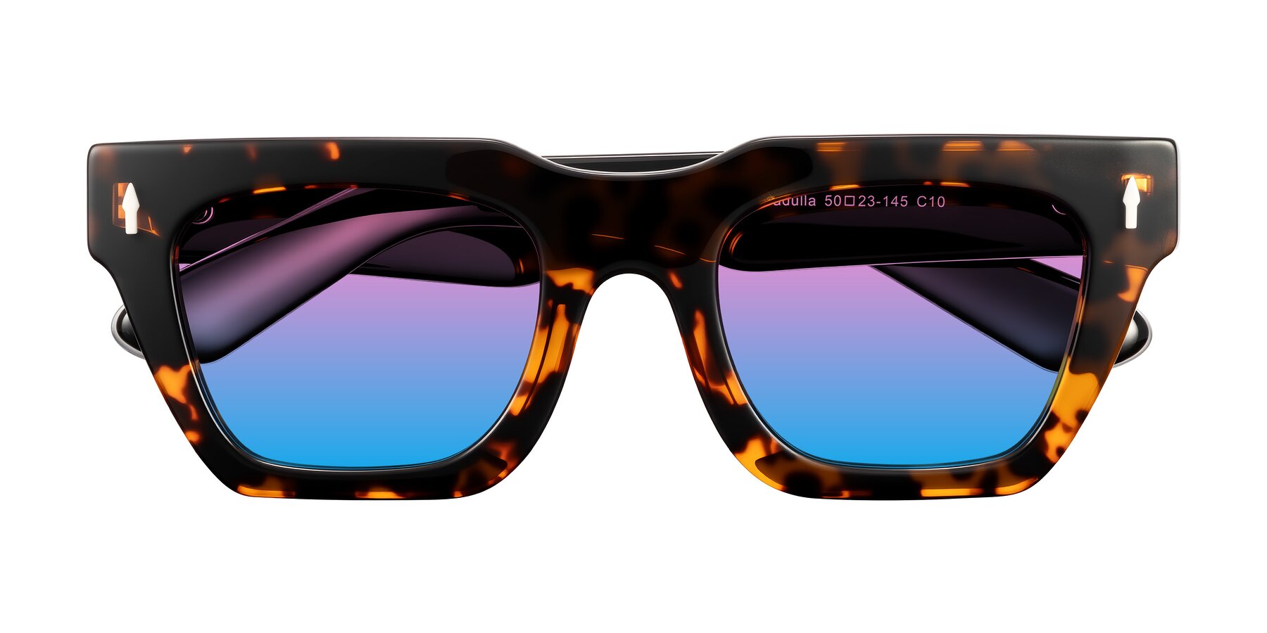 Folded Front of Padulla in Tortoise with Pink / Blue Gradient Lenses