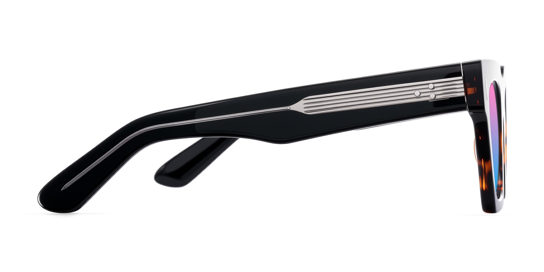 Side of Padulla in Tortoise with Pink / Blue Gradient Lenses