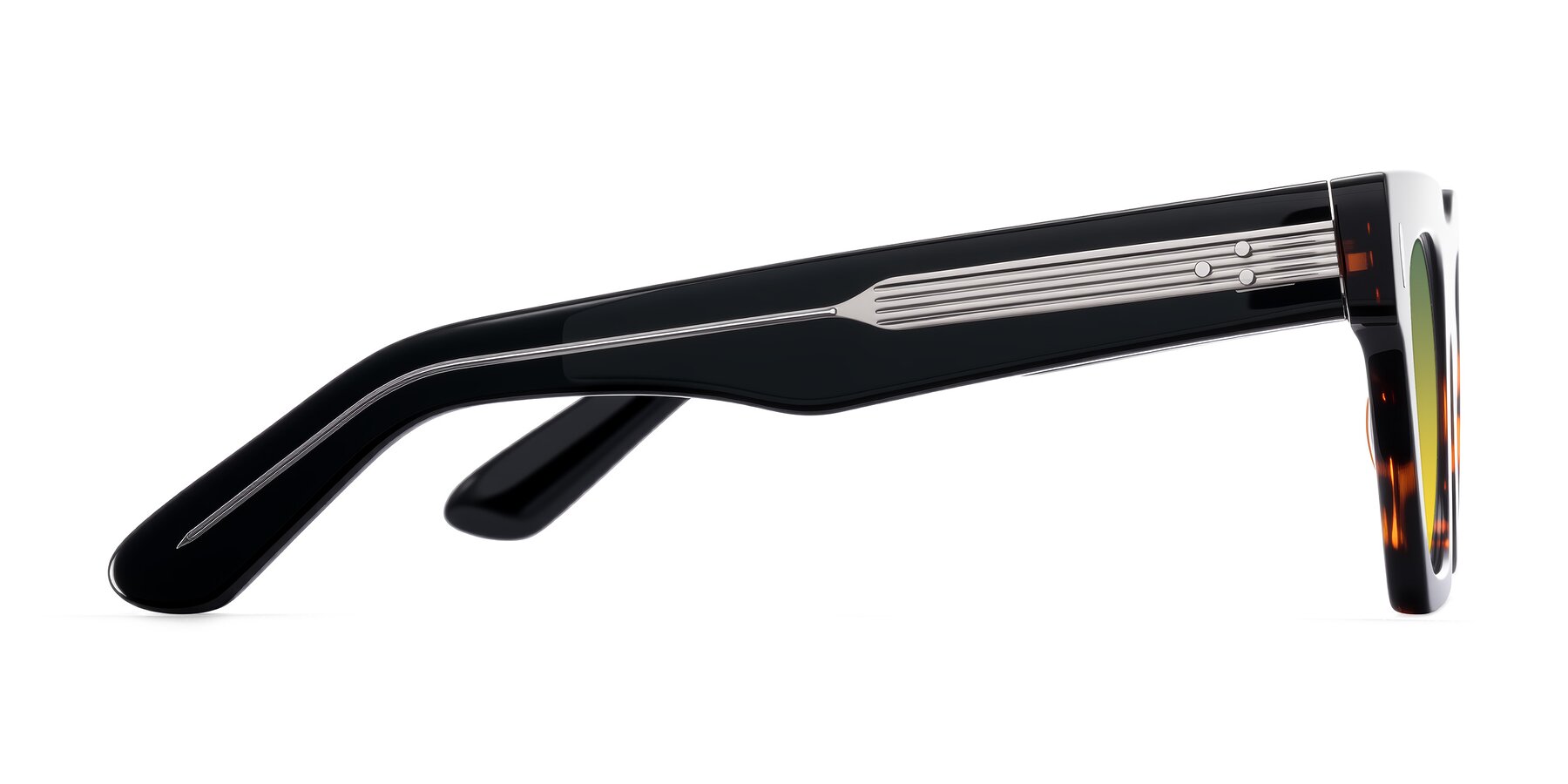 Side of Padulla in Tortoise with Green / Yellow Gradient Lenses