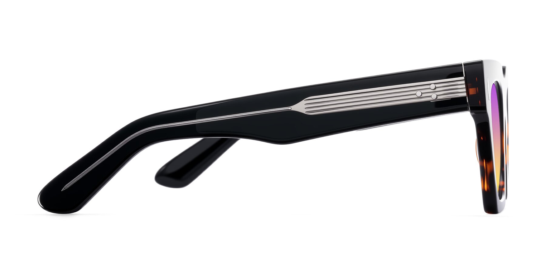 Side of Padulla in Tortoise with Purple / Yellow Gradient Lenses