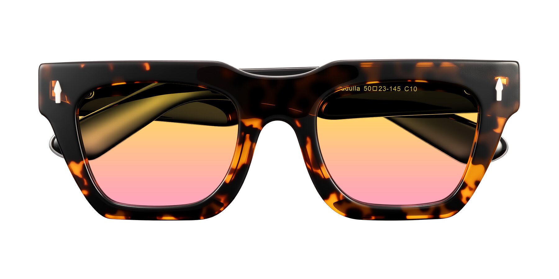 Folded Front of Padulla in Tortoise with Yellow / Pink Gradient Lenses