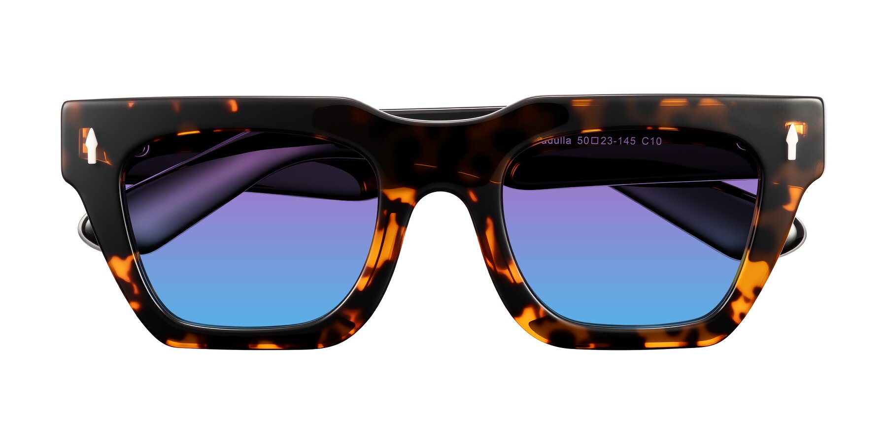 Folded Front of Padulla in Tortoise with Purple / Blue Gradient Lenses