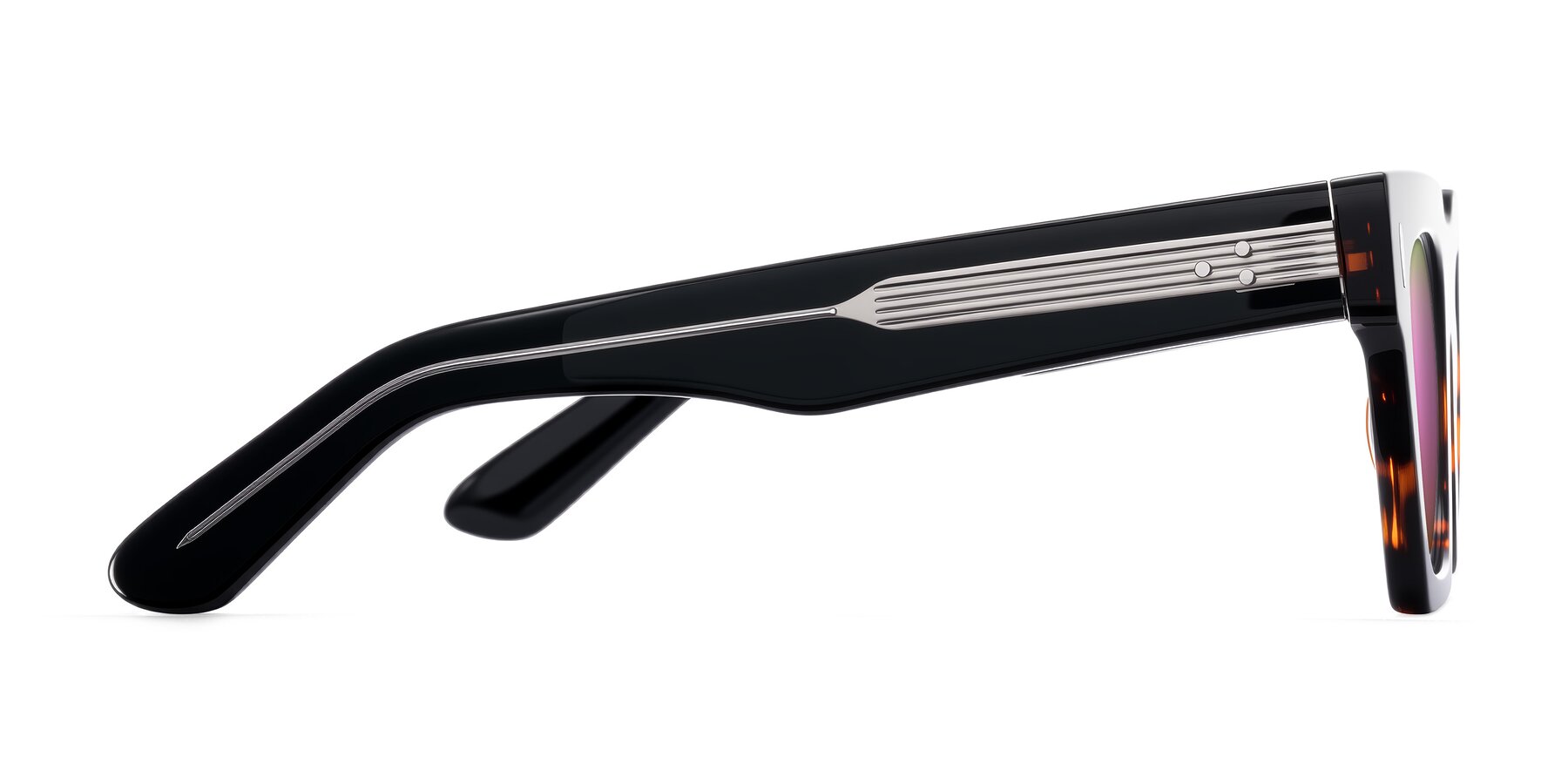 Side of Padulla in Tortoise with Pink Mirrored Lenses