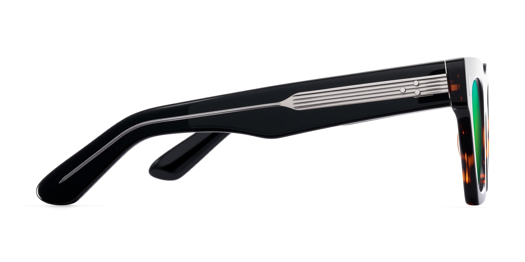 Side of Padulla in Tortoise with Green Mirrored Lenses