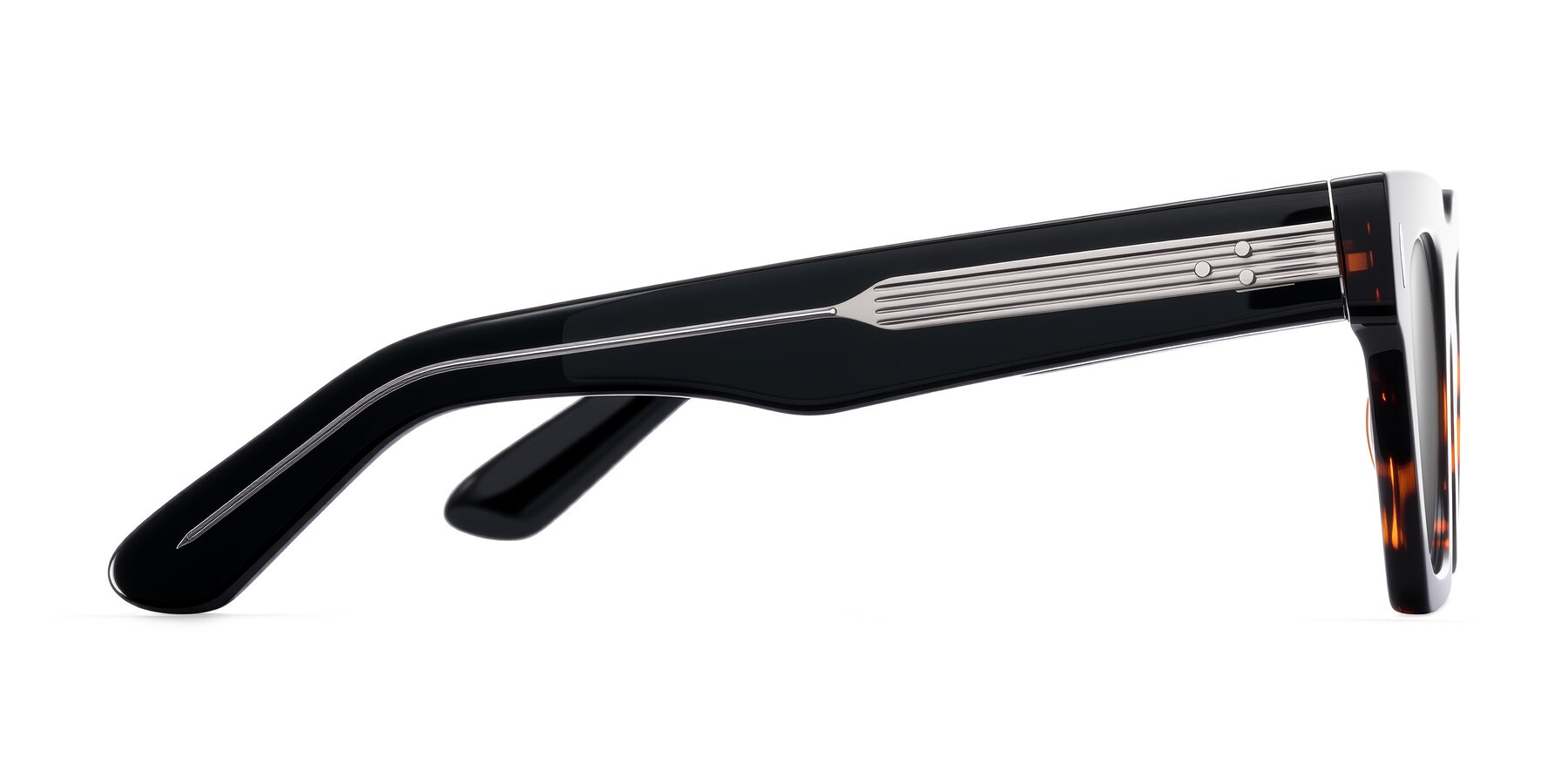 Side of Padulla in Tortoise with Silver Mirrored Lenses