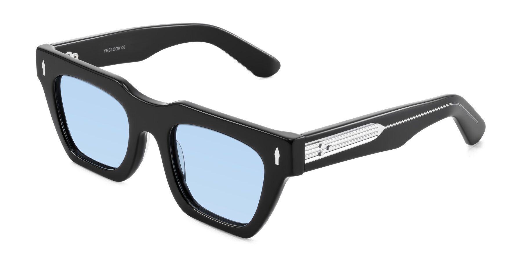 Angle of Padulla in Black with Light Blue Tinted Lenses