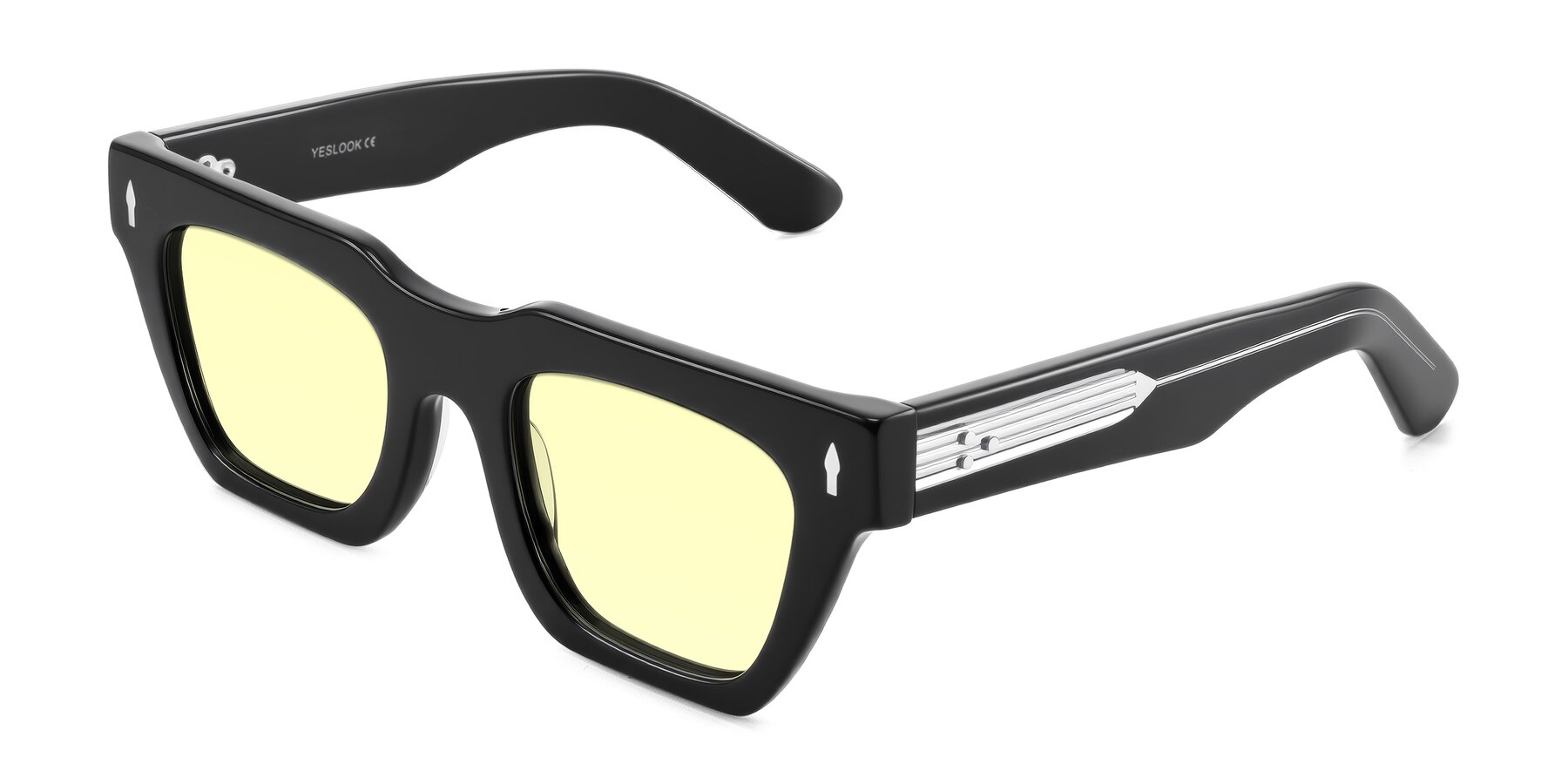 Angle of Padulla in Black with Light Yellow Tinted Lenses