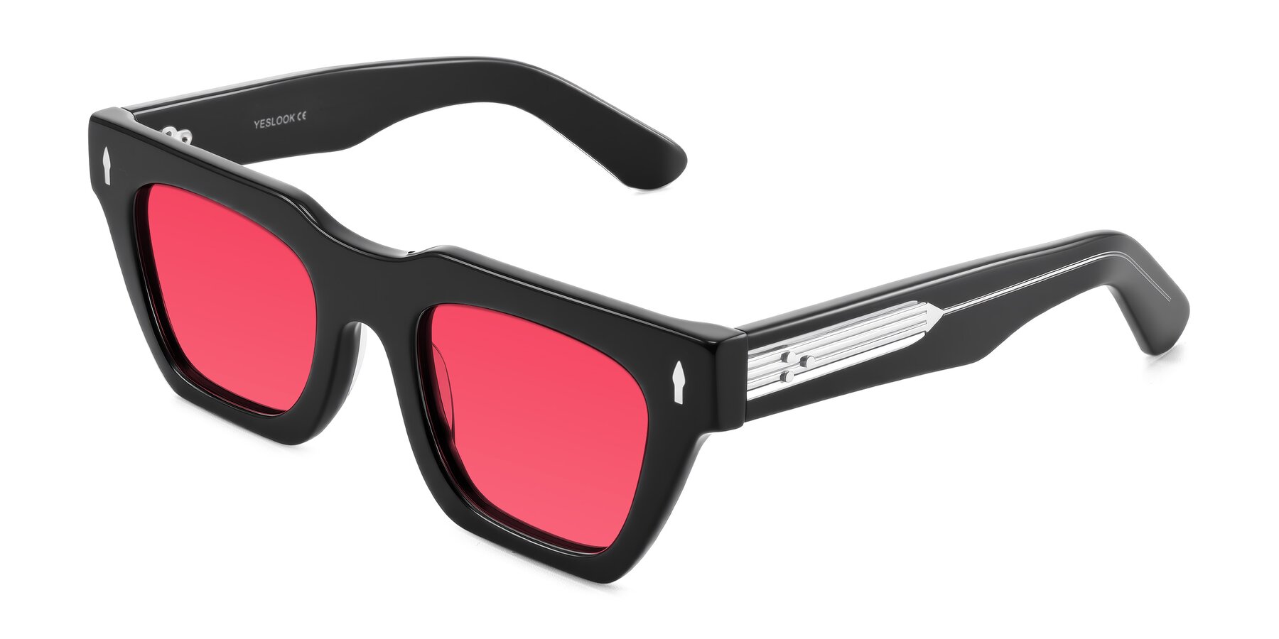 Angle of Padulla in Black with Red Tinted Lenses