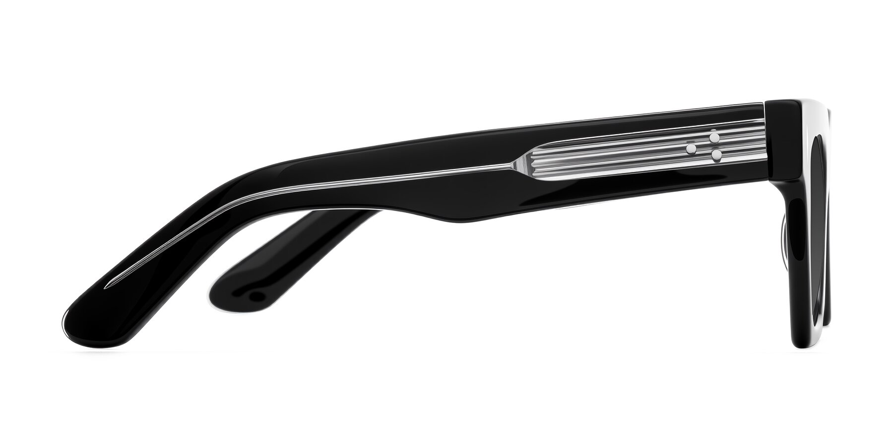 Side of Padulla in Black with Gray Tinted Lenses