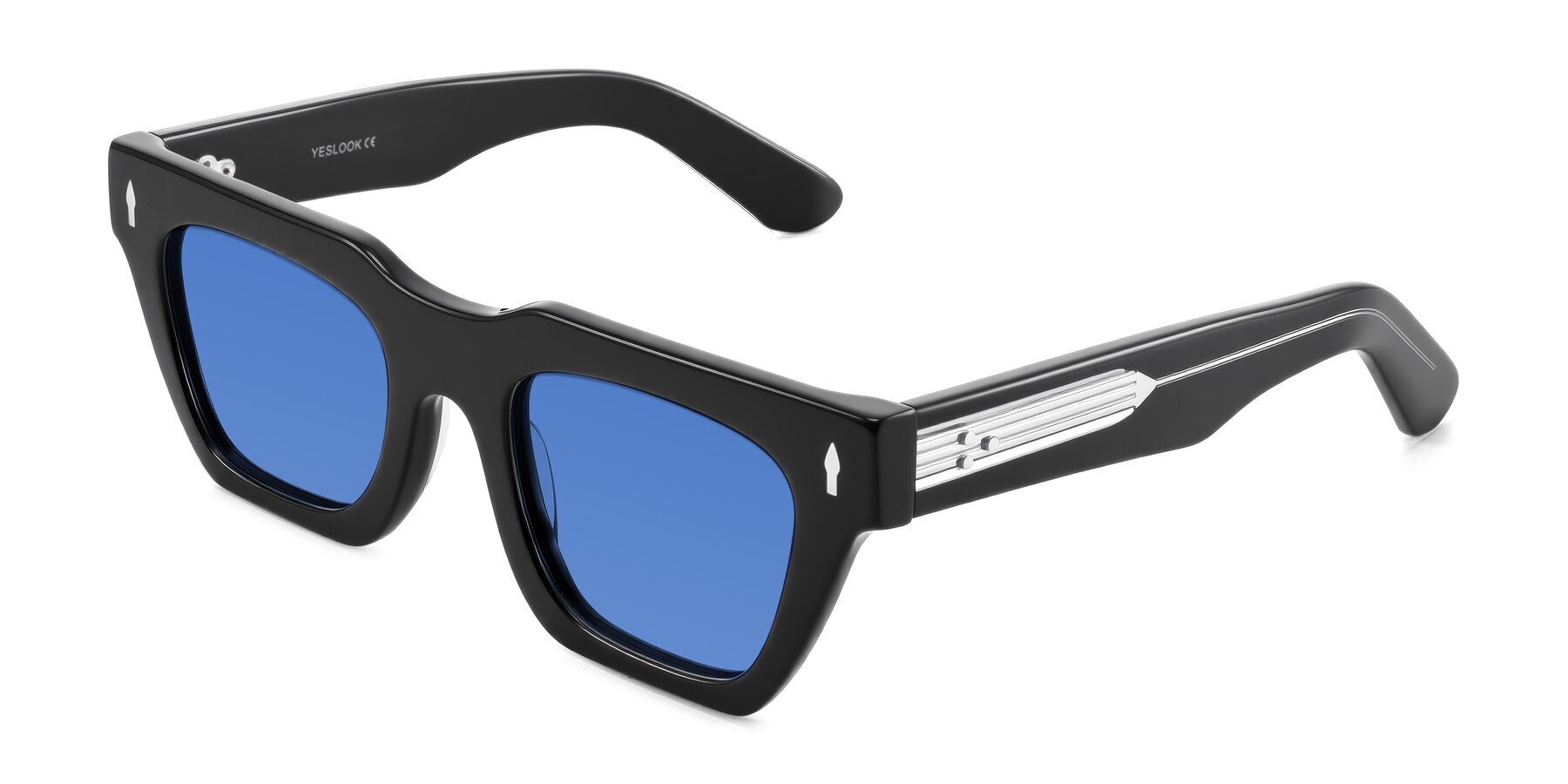 Angle of Padulla in Black with Blue Tinted Lenses