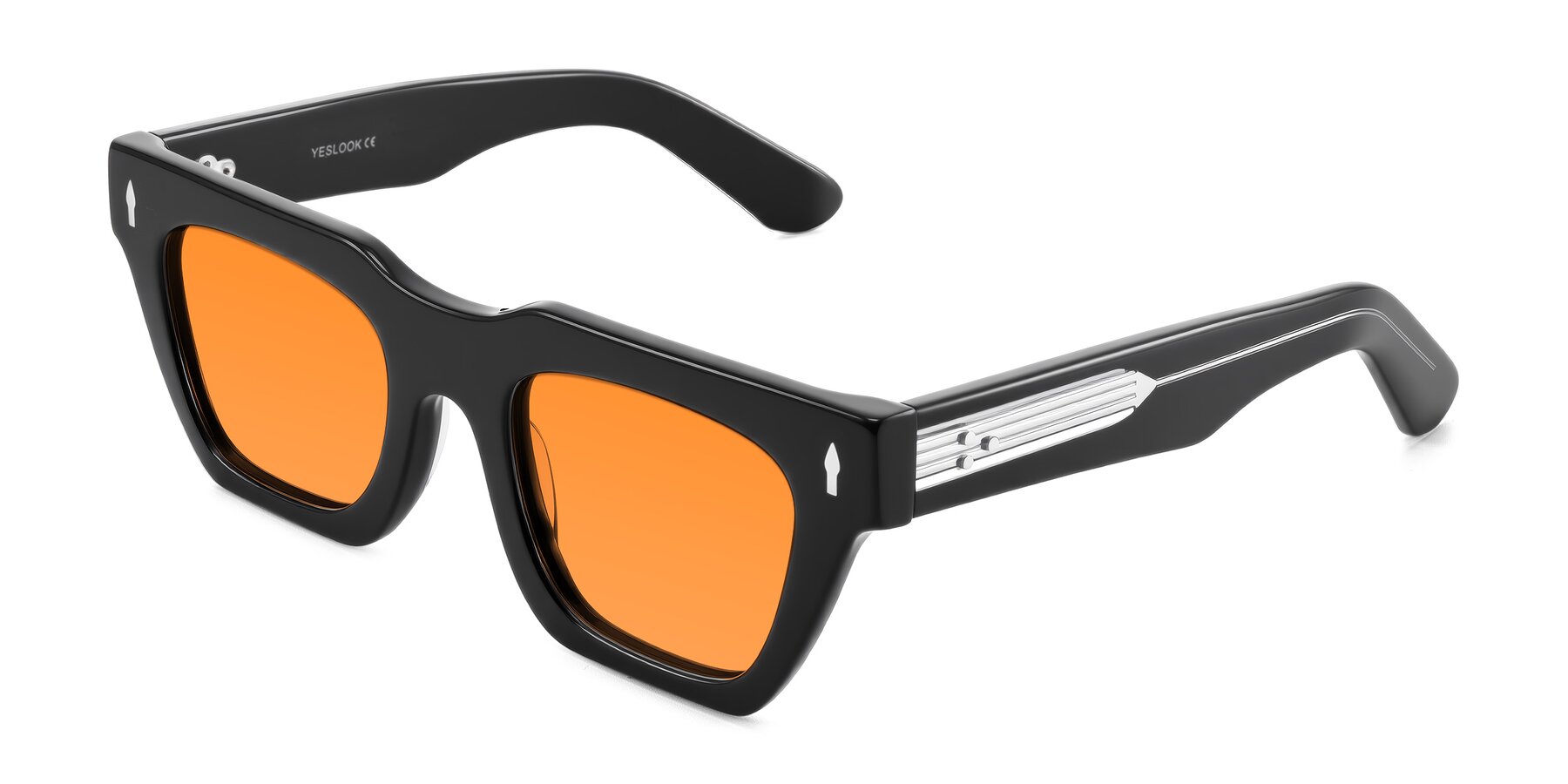 Angle of Padulla in Black with Orange Tinted Lenses